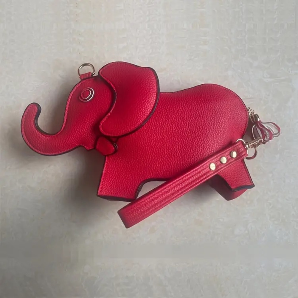 Red Elephant Crossbody Bag - Picture 3 of 6